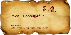 Perci Napsugár névjegykártya